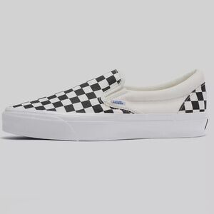 Vans Checkered Slip-On Sneakers - Black and White